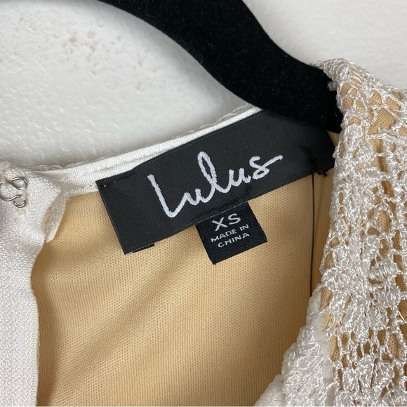 Lulu's Forever and Always Sleeveless White Floral Lace Maxi Dress Size XS NWT - Picture 16 of 16